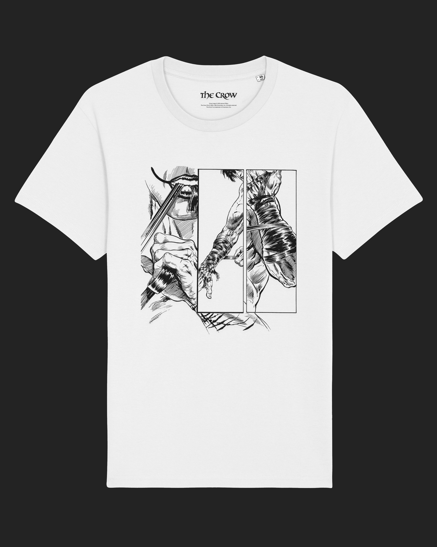 The Crow Strapping White Unisex T-Shirt - by James O'Barr