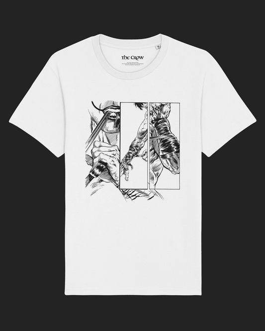 The Crow Strapping White Unisex T-Shirt - by James O'Barr