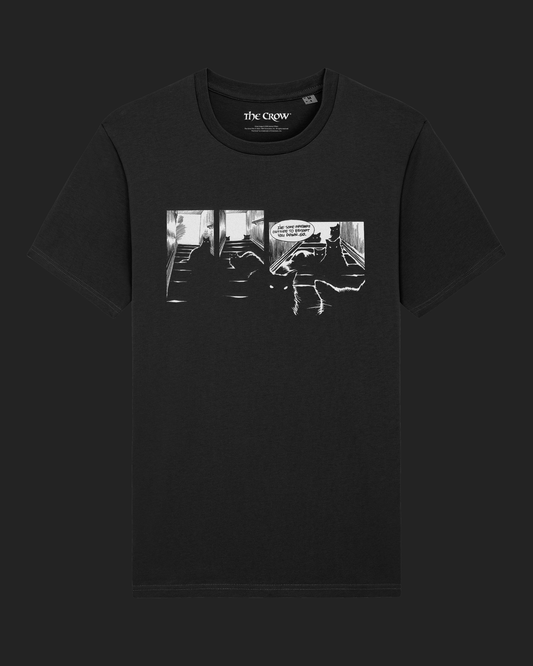 The Crow Friends Outside Black Unisex T-Shirt - by James O'Barr