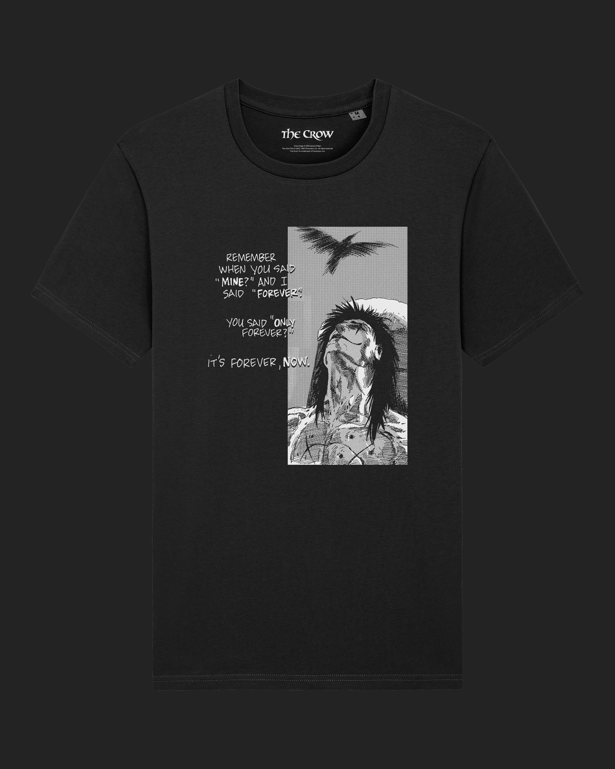 The Crow It&#39;s Forever, NOW Black Unisex T-Shirt - by James O&#39;Barr