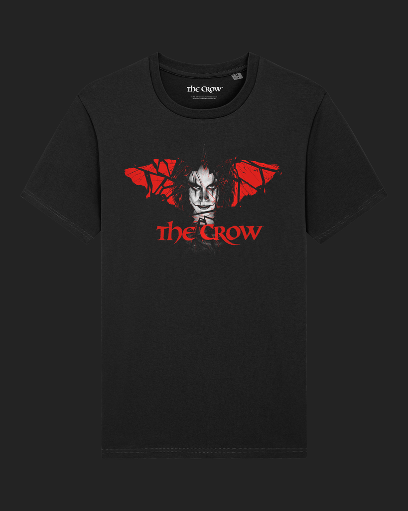 The Crow Brandon Lee Red Wing Logo Black Unisex T-Shirt - The Crow